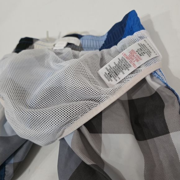 Burberry Kids Toddler Swim Trunks - Blue and Black Check - 4Y - Picture 4 of 5